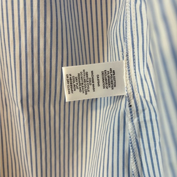 Cupio Blue and White Casual Button Down Shirt - Picture 3 of 6